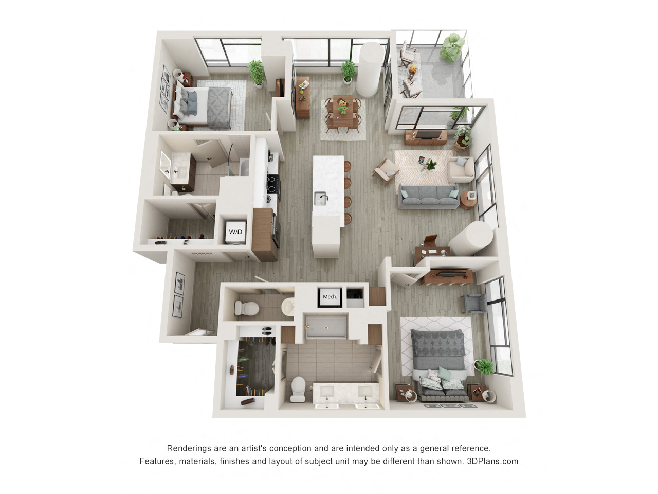 Floor plan layout diagram for B2a